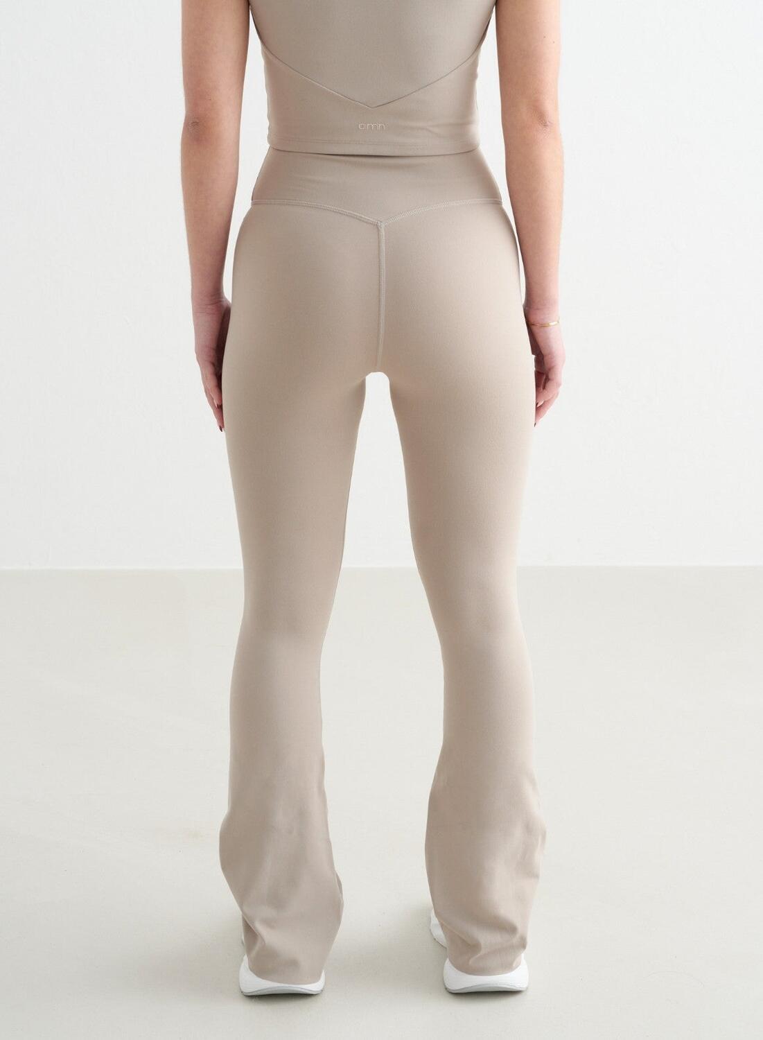 Donna Leggings Petite Svasata Traspiranti Beige Scuro 2/4
