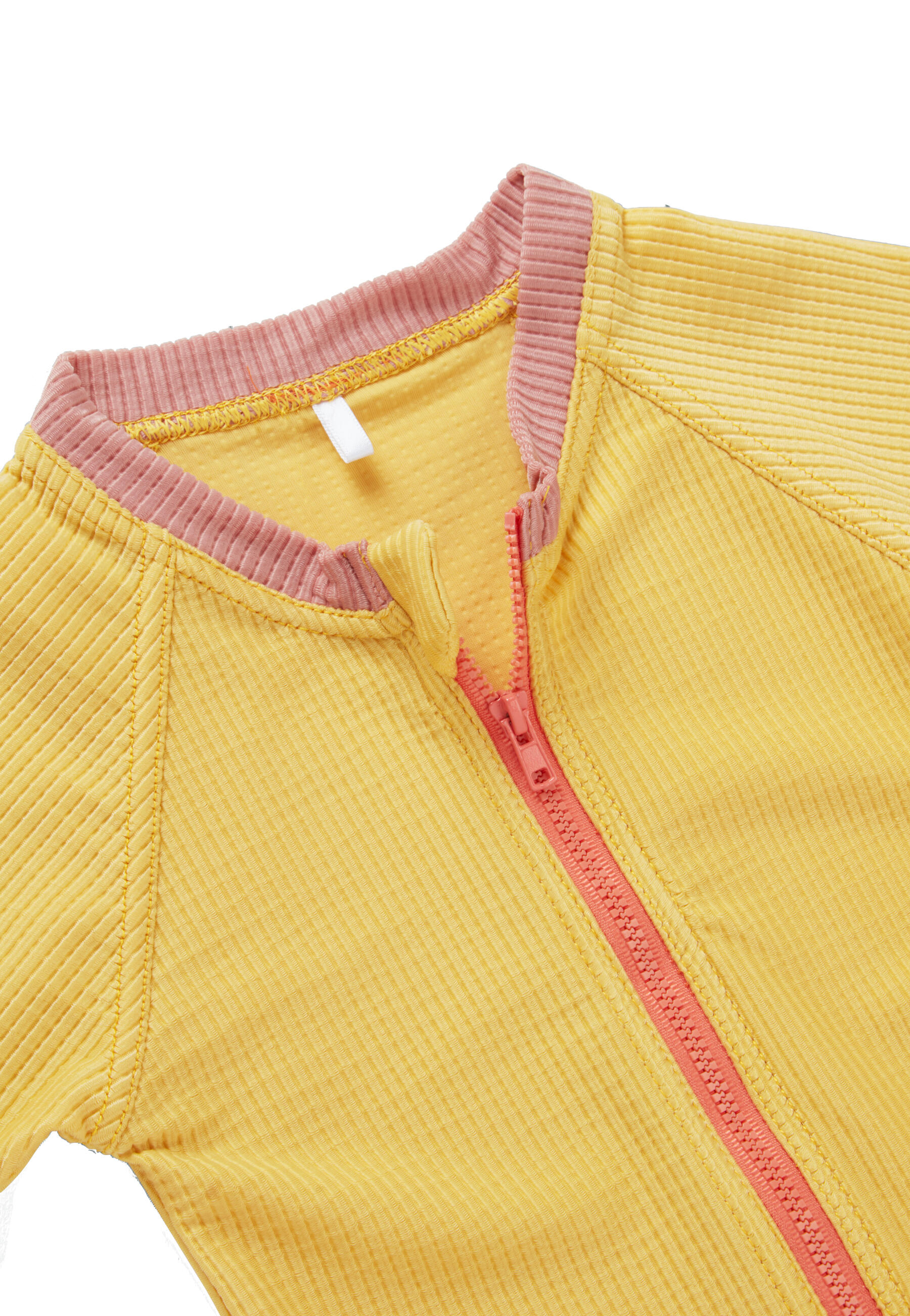 Ochre Ribbed Kids Shortie Swimsuit 2/2
