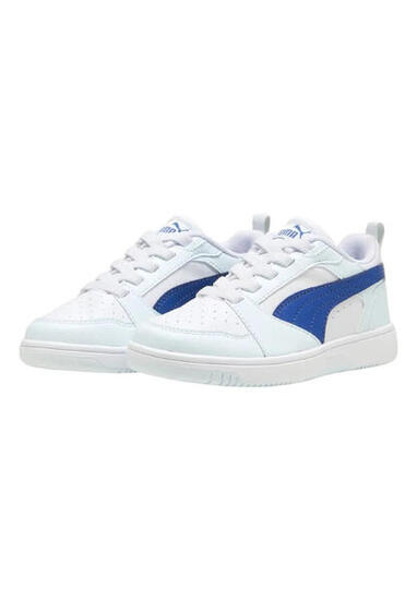 Puma Rebound V6 Lo AC PS Unisex Kinder Sneaker 396742 10 weiss blau