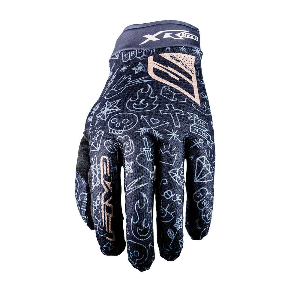 Five Gloves - Gants Xr-lite Kids - Tattoo Black/gold (noir/or) - S/03 - Gants - Jaune|noir|orange - 38 S - Decathlon