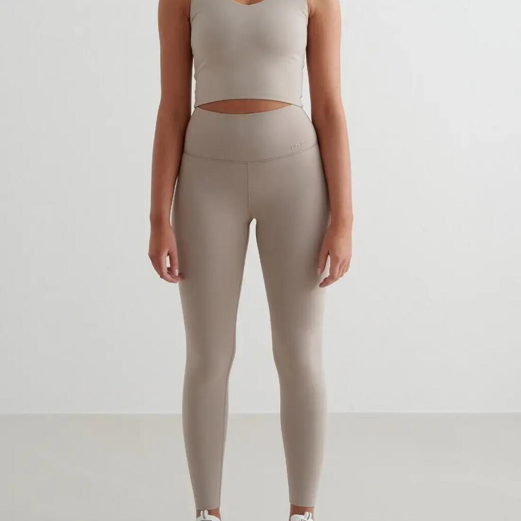 Women's Tights High-Waisted Squat Proof Moisture-Wicking Sense Dark Clay