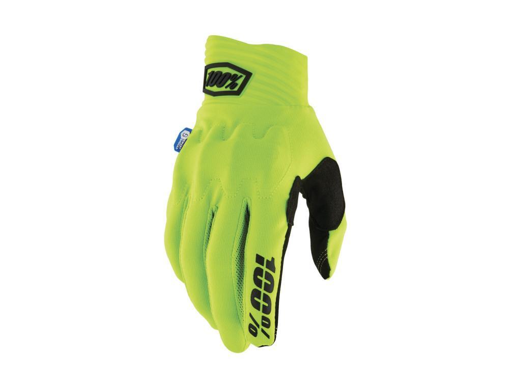 100% Cognito Smart Shock Gloves fluo gelb schwarz L 2/2