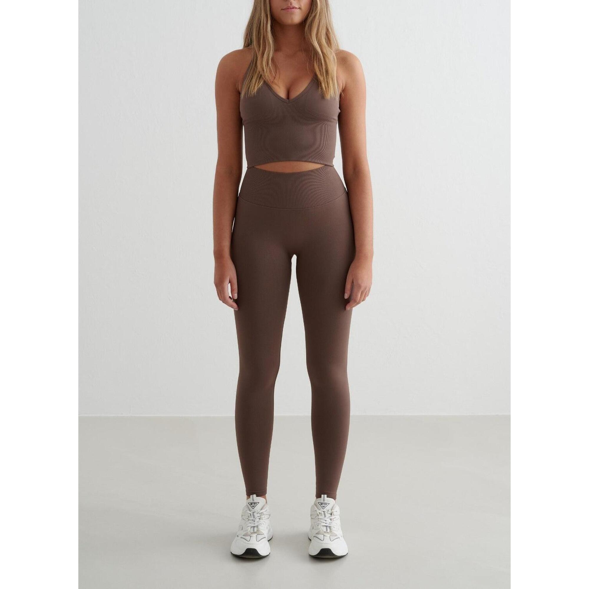 Aim'n - Femme Leggings Sans Couture Marron - Legging - Marron - 38 S - Decathlon
