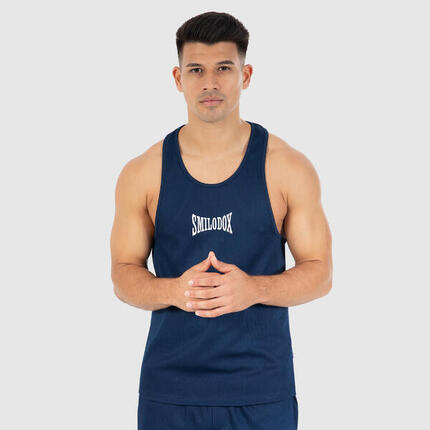 Herren Stringer Top Classic Ripp Blau