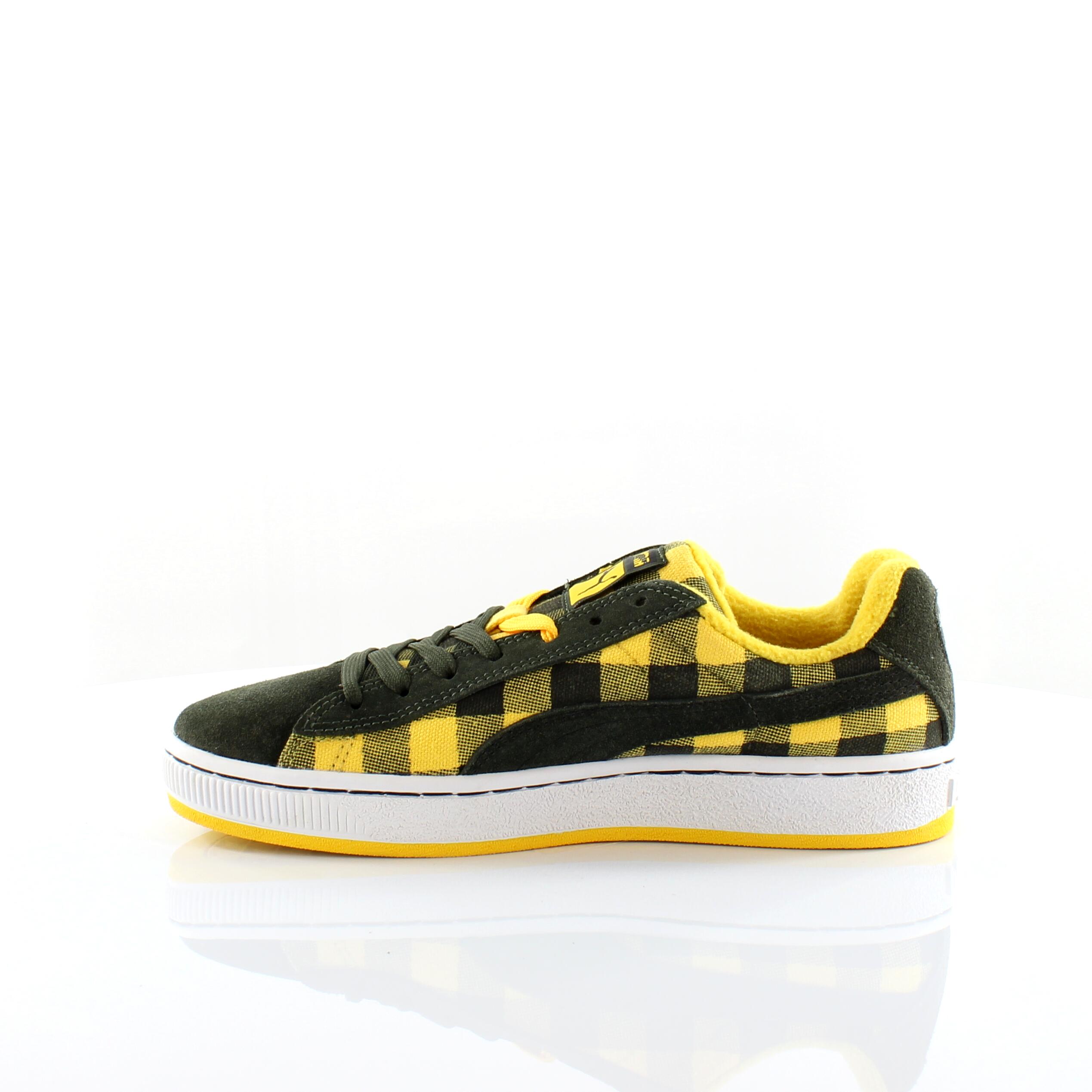 Puma Basket II Mens Green/Yellow Trainers 4/4