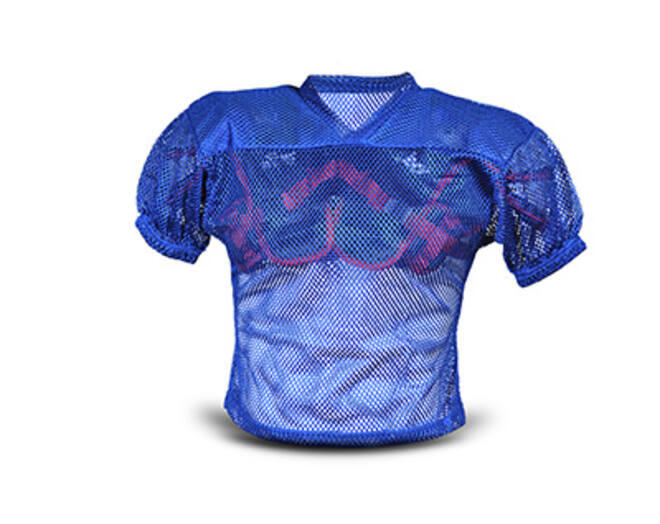 All Star FBJ2A Adult Porthole Mesh w/Double PM Yoke XXL Gold American Football 2/7