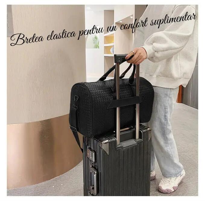 Geanta din Piele Ecologica LEBLOU cu Bretea Reglabila si Bareta prindere troller 4/7