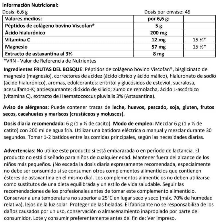 Colágeno Viscofan - 300g Frutas del Bosque Amix Nutrition 4/4