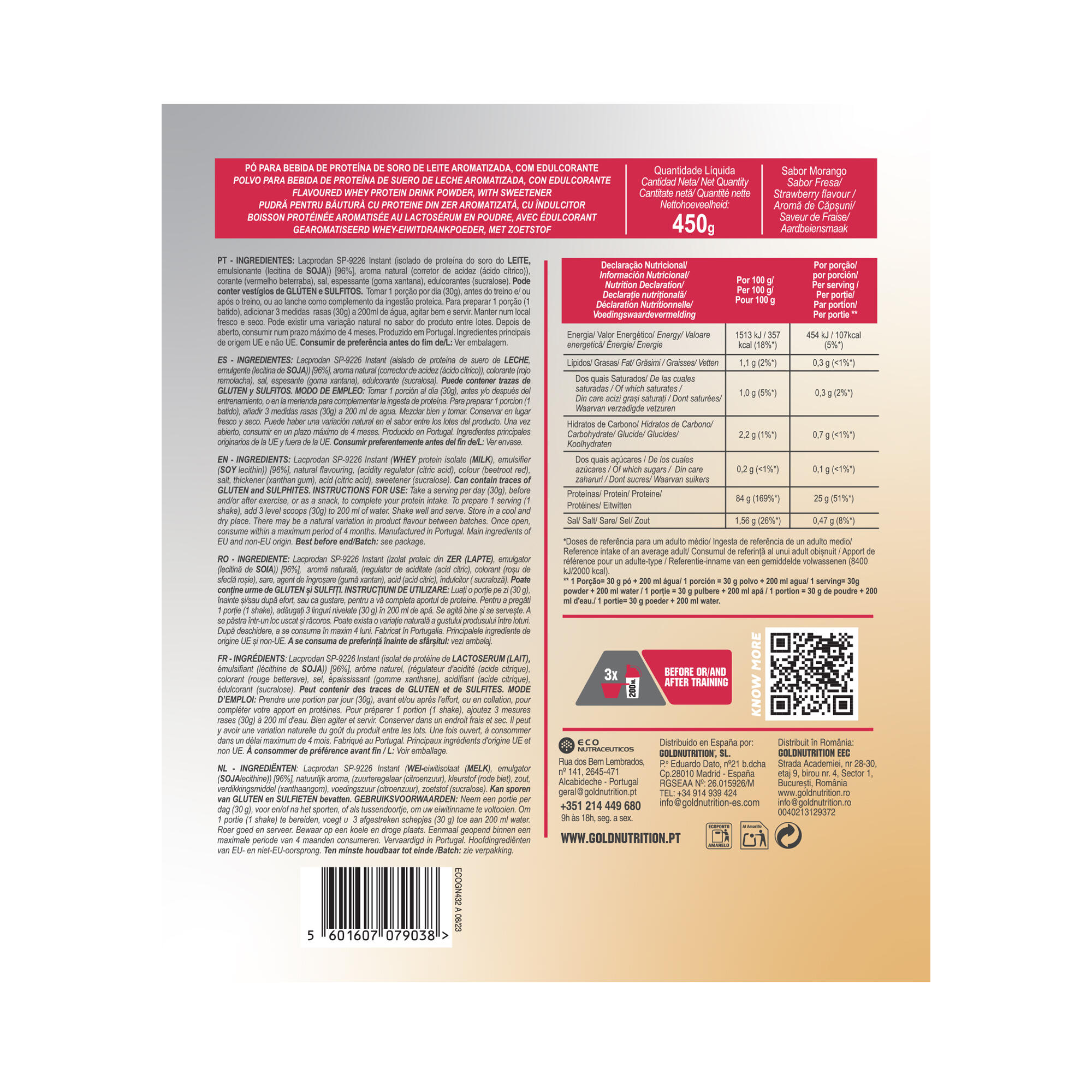 PROTEÍNA ISOLADA TOTAL ISO WHEY 450G - FRESA 3/3