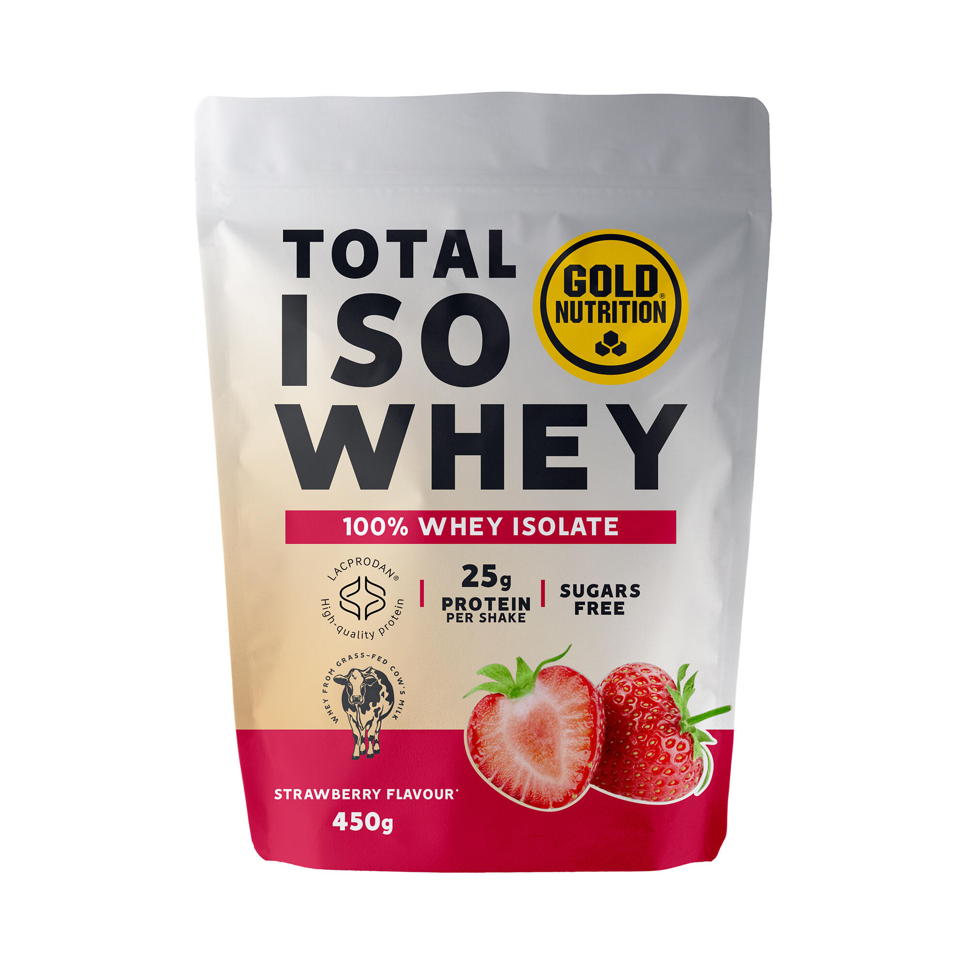 GOLD NUTRITION PROTEÍNA ISOLADA TOTAL ISO WHEY 450G - MORANGO