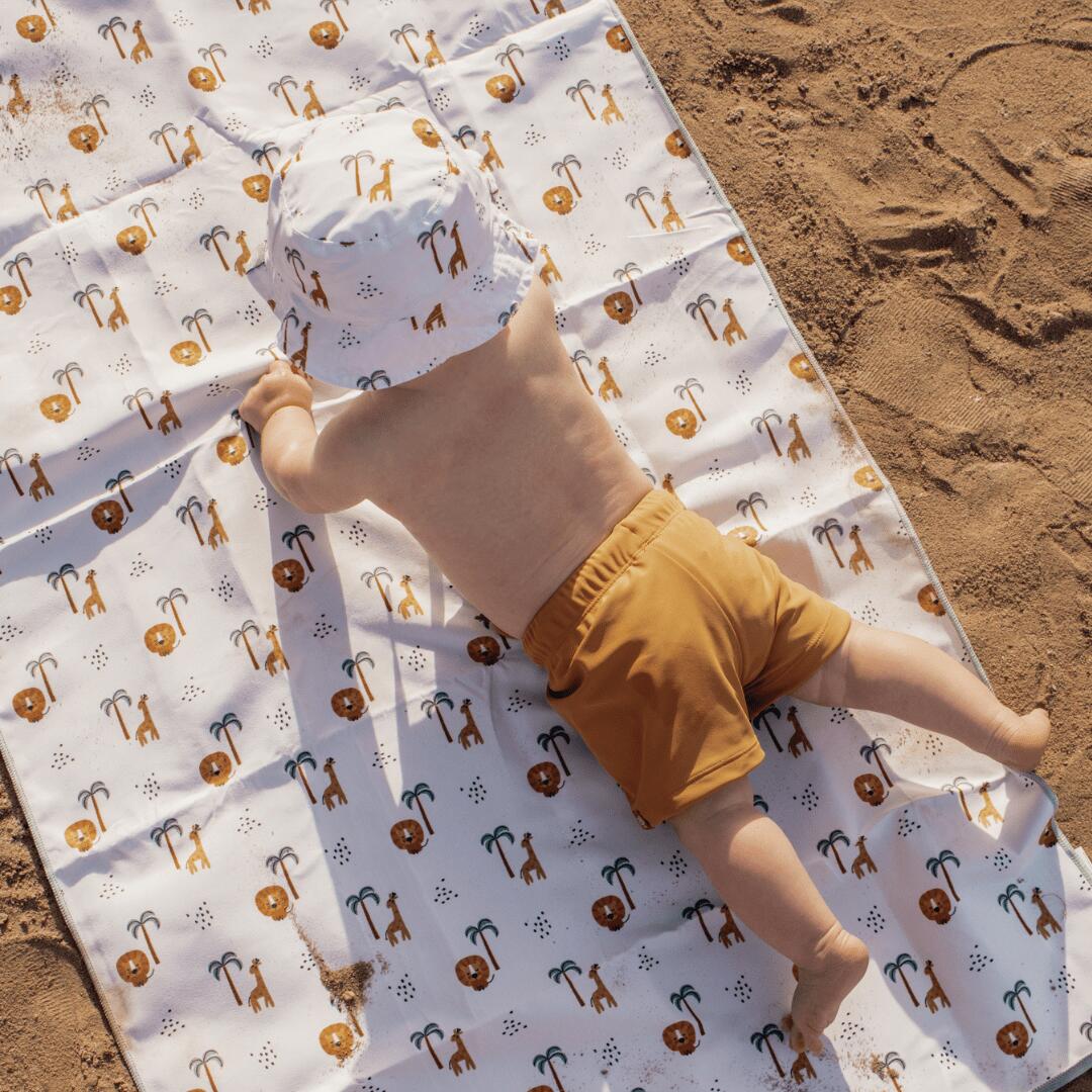 Swim Essentials | Boxer Unicolore bambino giallo anti-UV 3/3