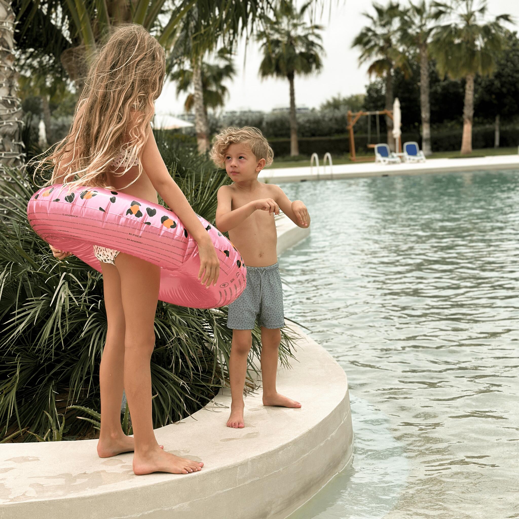 Badehose Jungs 98/104  Green Leopard 4/5