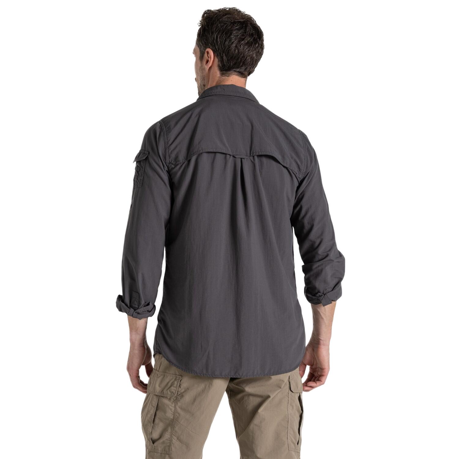 Camicia Manica Lunga Uomo Craghoppers Adventure III Nero Pepe 2/5