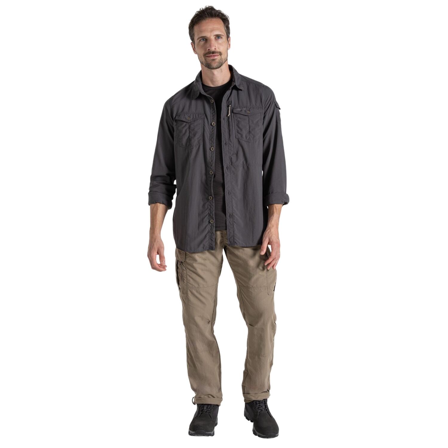 Camicia Manica Lunga Uomo Craghoppers Adventure III Nero Pepe 4/5