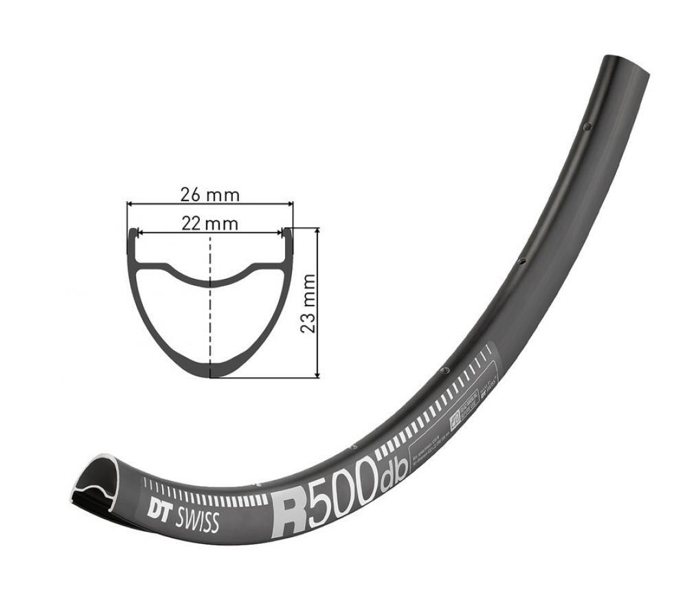 DT SWISS Felge R 500 Db 27.5 Zoll Schwarz 584-22 20-Loch 2/2