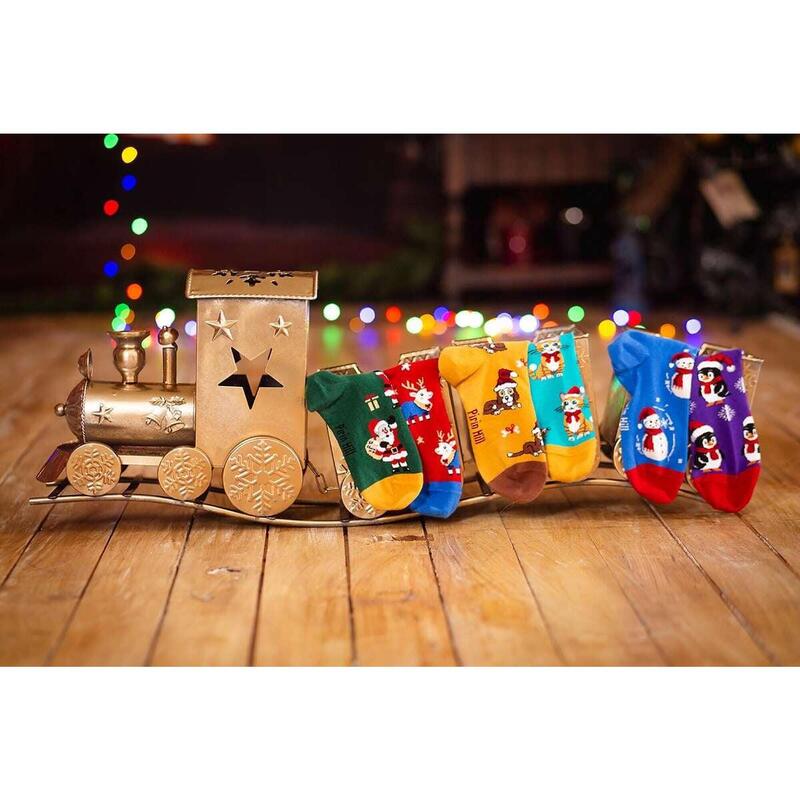 Set 5 perechi de sosete bumbac de craciun Colour Cotton Wintertime