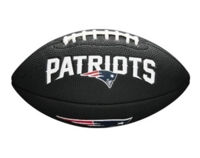 WILSON Wilson F1533XB Edição preta NFL Mini Soft Tou Equipa Patriots