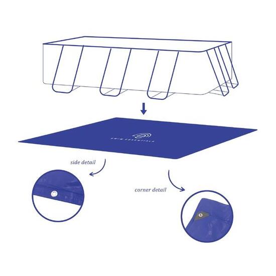 Swim Essentials Pool Bodenplane dunkelblau elegance, 400 x 200cm