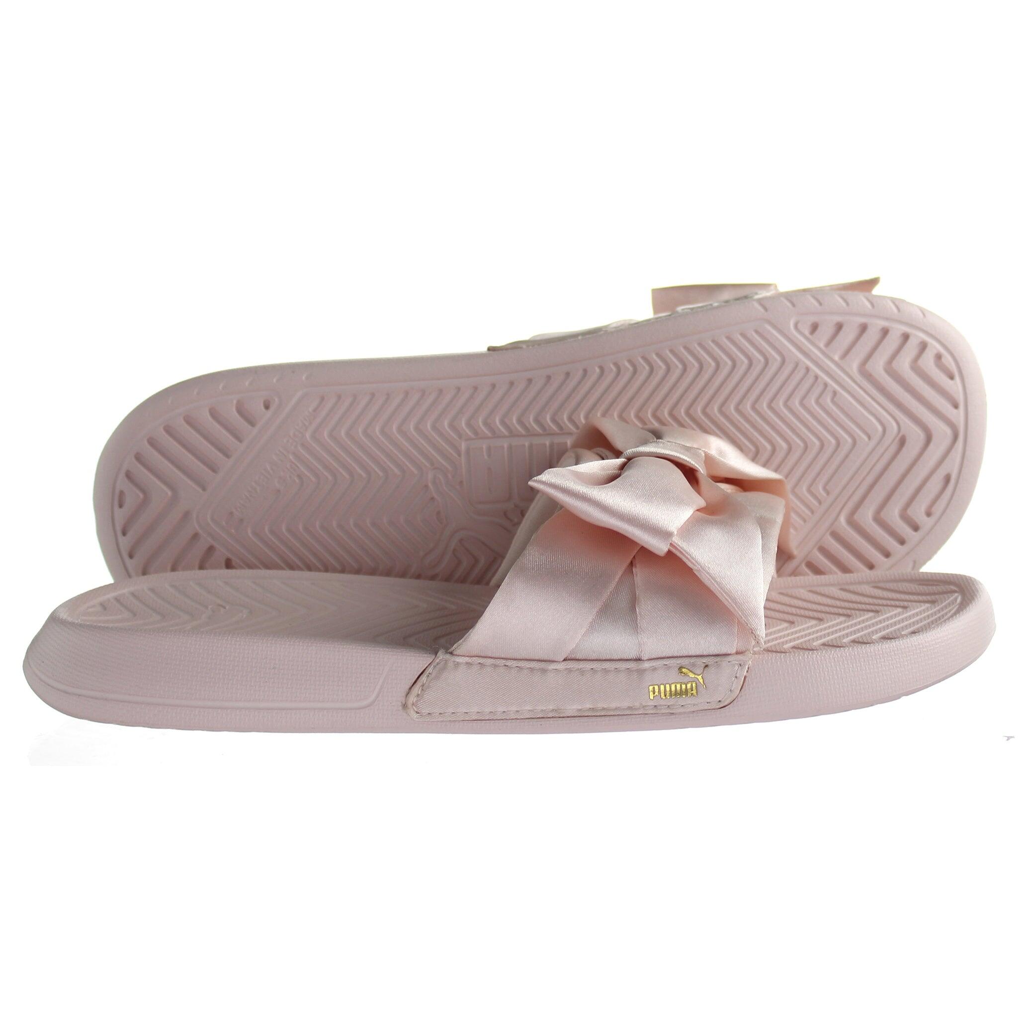 Puma Popcat Bow Womens Pink Sliders 3/4