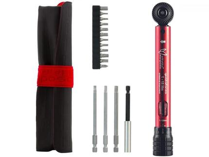 Mariposa Präzisionsdrehmomentschlüssel GIUSTAFORZA Pro 1-15 Nm rot inkl. Bits...