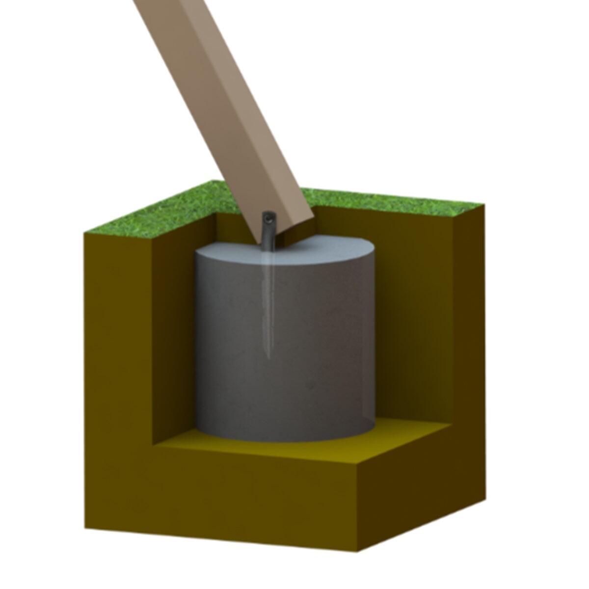 Pattes de scellement acier pour portiques 1/3
