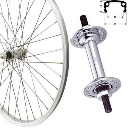 Roland Laufrad Vorderrad 18 Zoll 355-19 Stahl silber Festachse 20-Loch Alu-Ka...