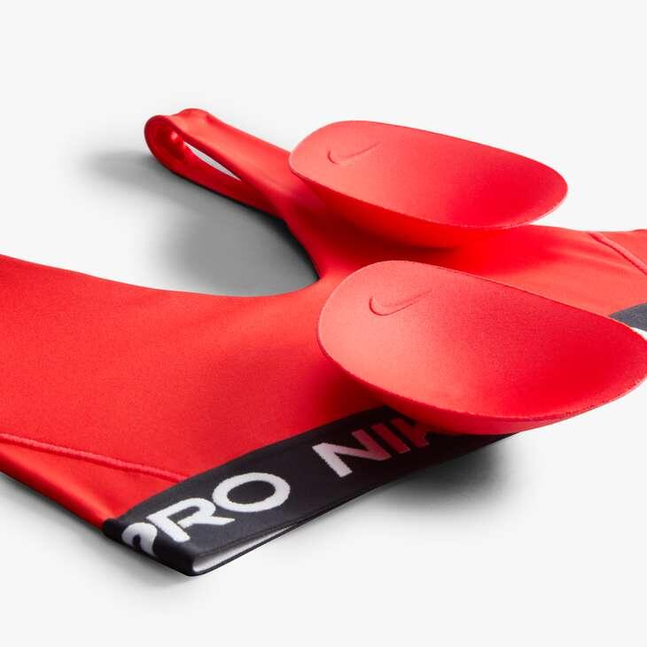 Top - reggiseni sportivi donna nike rosso 3/4