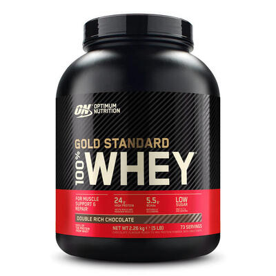Optimum nutrition 100% whey gold standard (5lbs) double rich chocolate