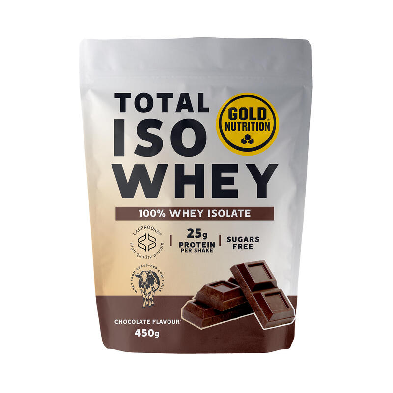 Pudra proteica izolat, GoldNutrition, Total Iso Whey, ciocolata, 450g