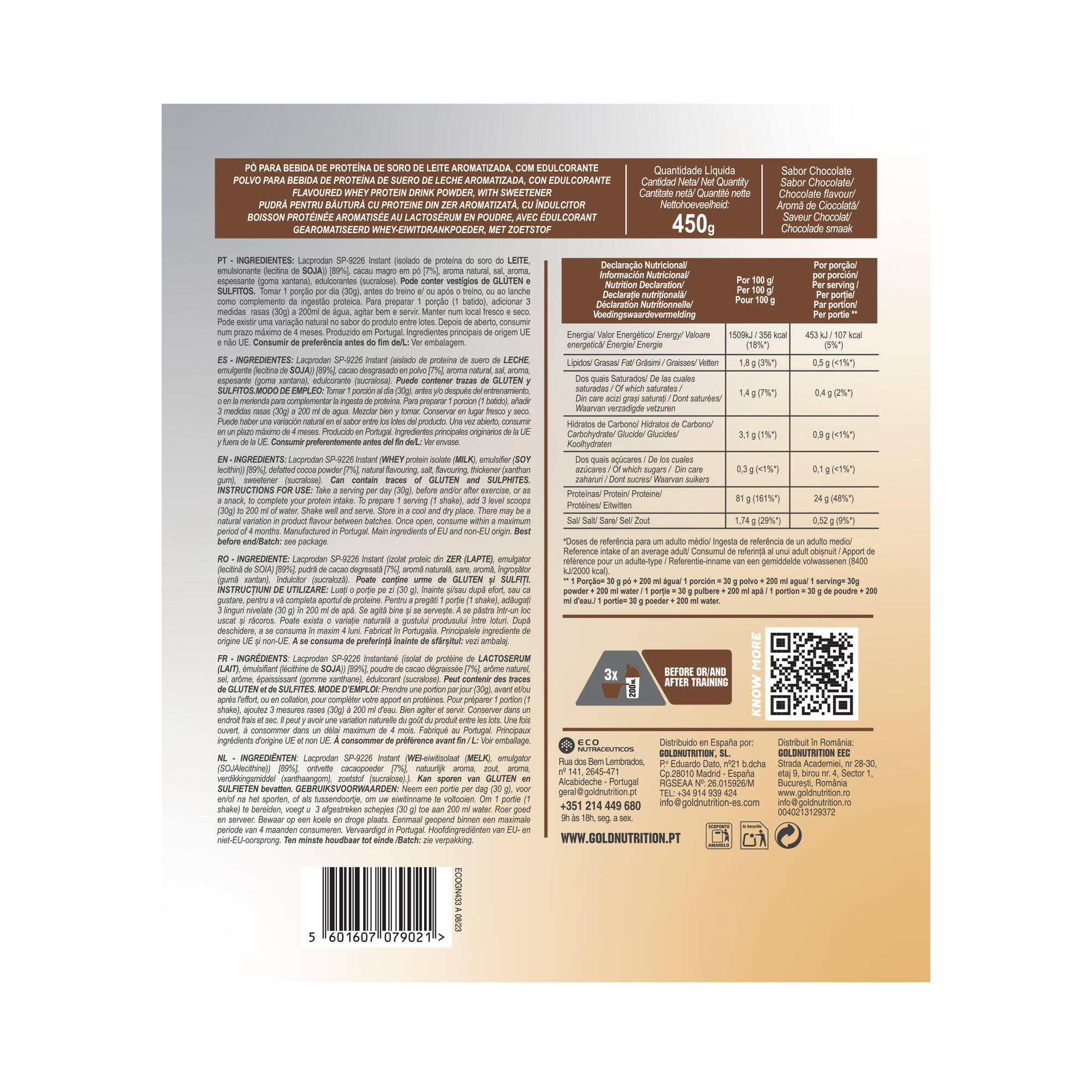 PROTEÍNA ISOLADA TOTAL ISO WHEY 450G - CHOCOLATE 3/3