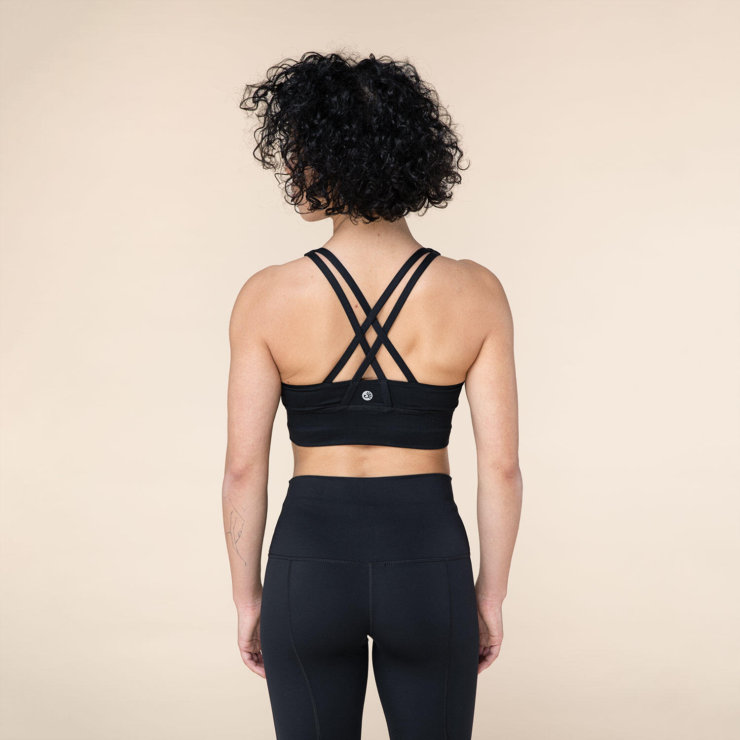 Sports Bra, Yoga BH, schwarz M 4/6