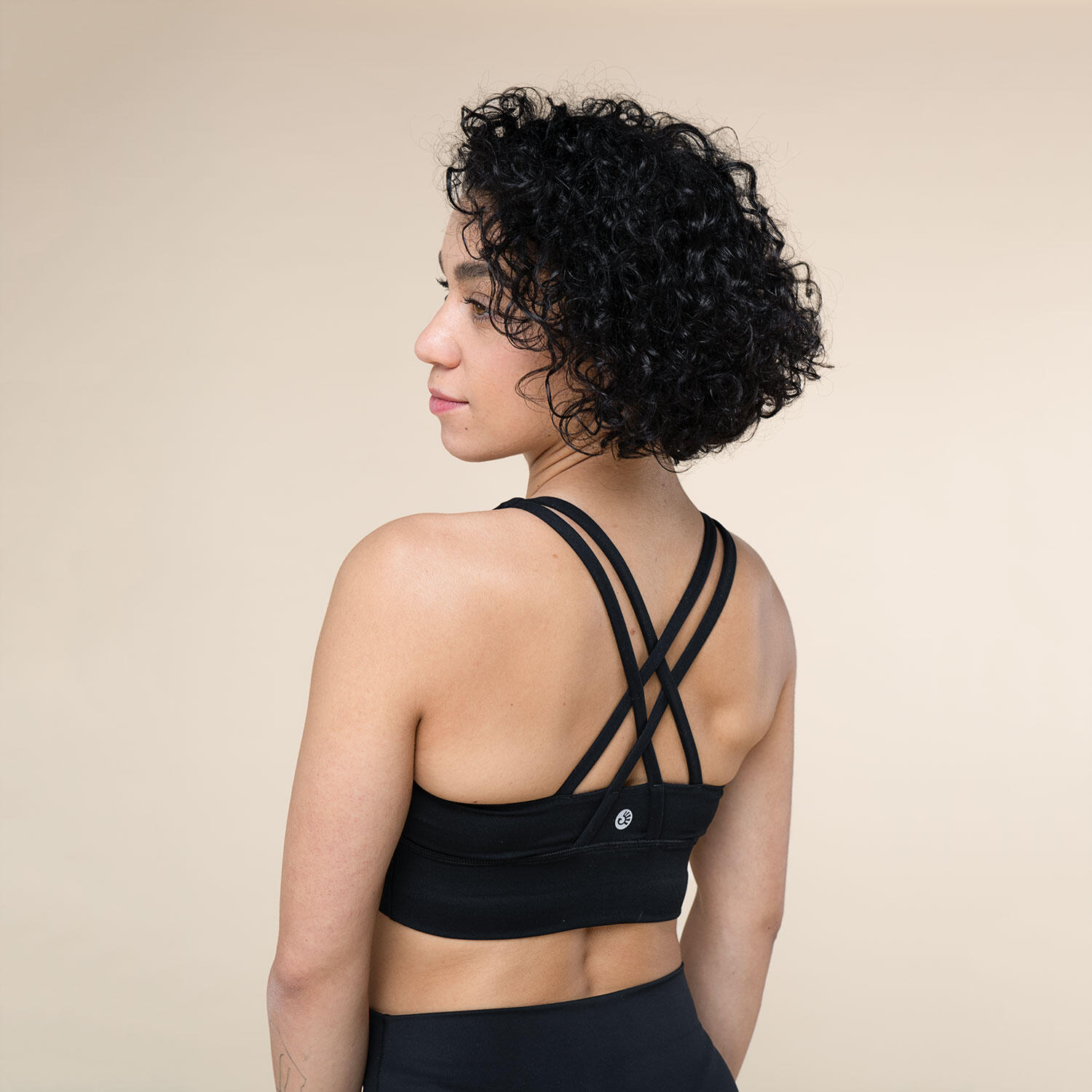 Sports Bra, Yoga BH, schwarz M 3/6