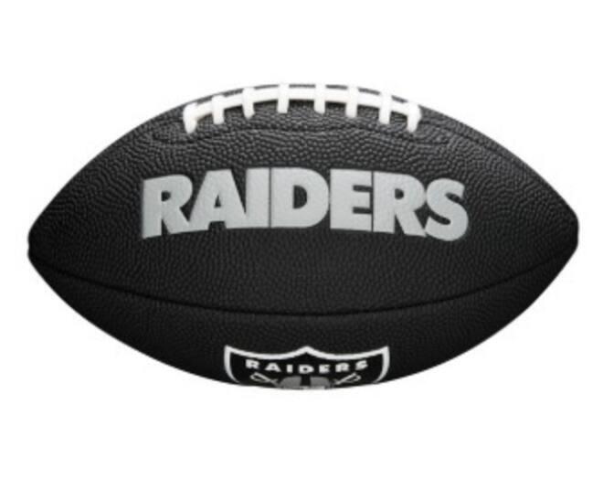 WILSON Wilson F1533XB Edição preta NFL Mini Soft Touc Team Raiders