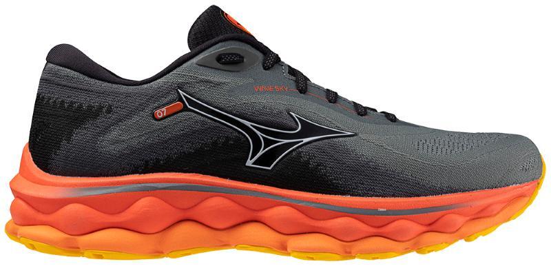 Chaussures Mizuno Wave Sky 7 gris confortables pour trail 1/5