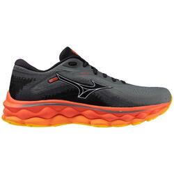 Chaussures Mizuno Wave Sky 7 gris confortables pour trail