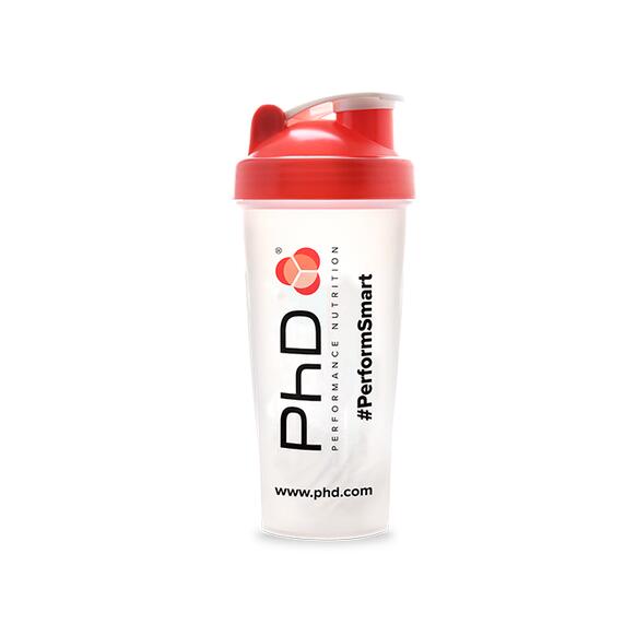 PHD NUTRITION Protein Shaker with Mixer Ball - Non Drip Top Clear 600ml