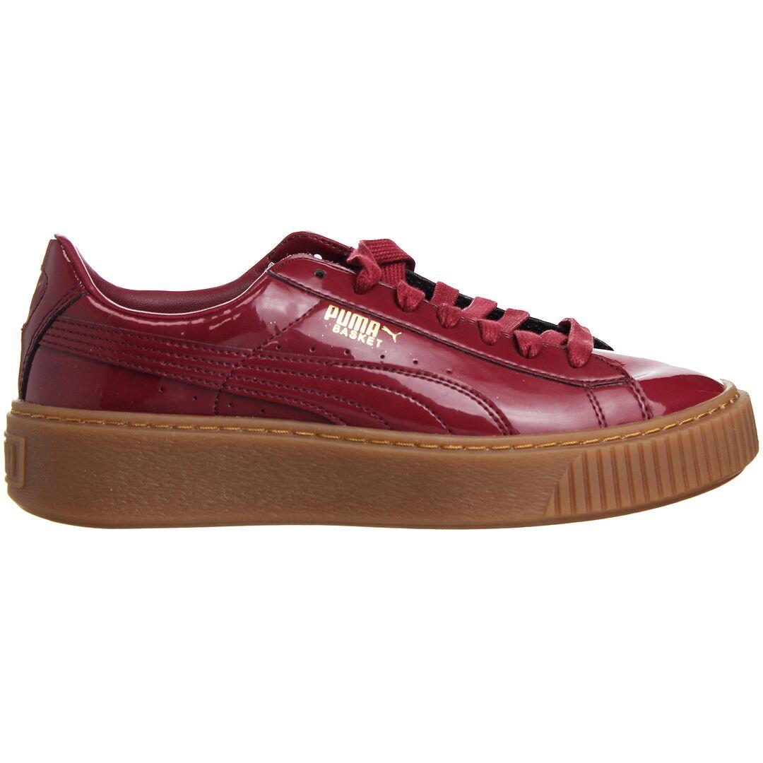 Puma Basket Platform Womens Red Trainers 2/5