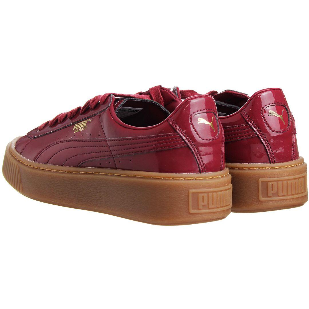 Puma Basket Platform Womens Red Trainers 5/5