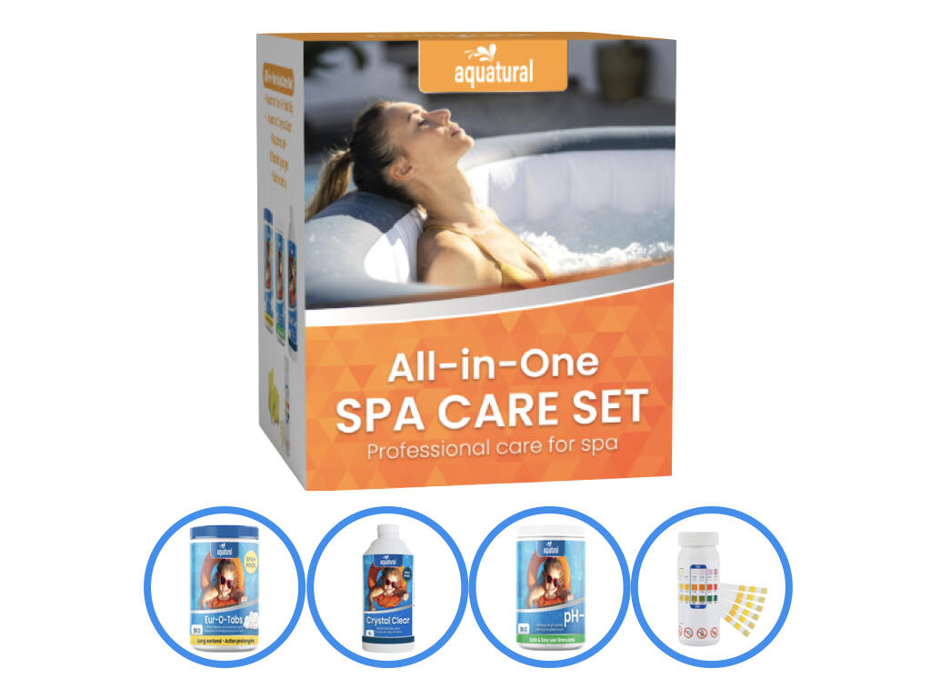 Intex PREMIUM PureSpa Chevron Deluxe Bubble Spa + Aquatural Care Set + WiFi - 4 3/4