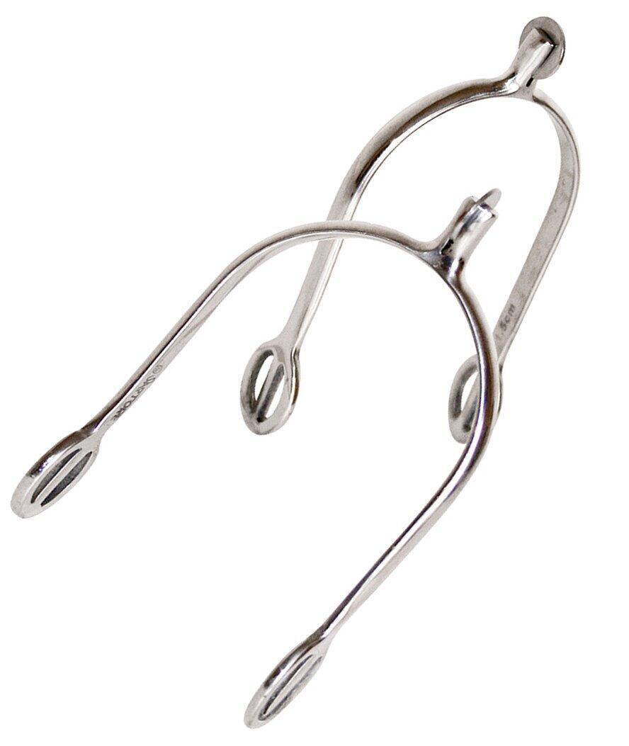 SARTORE Speroni da uomo con rotella liscia in acciaio inox 15 mm