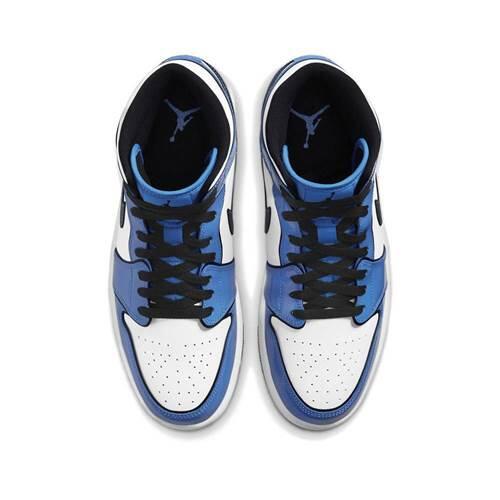 Încălțăminte baschet bărbătești Nike Air Jordan 1 Mid Retro Signal Blue SE