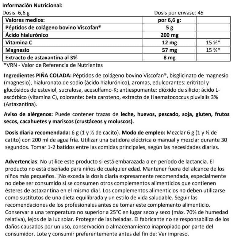 Colágeno Viscofan - 300g Piña colada Amix Nutrition 4/4