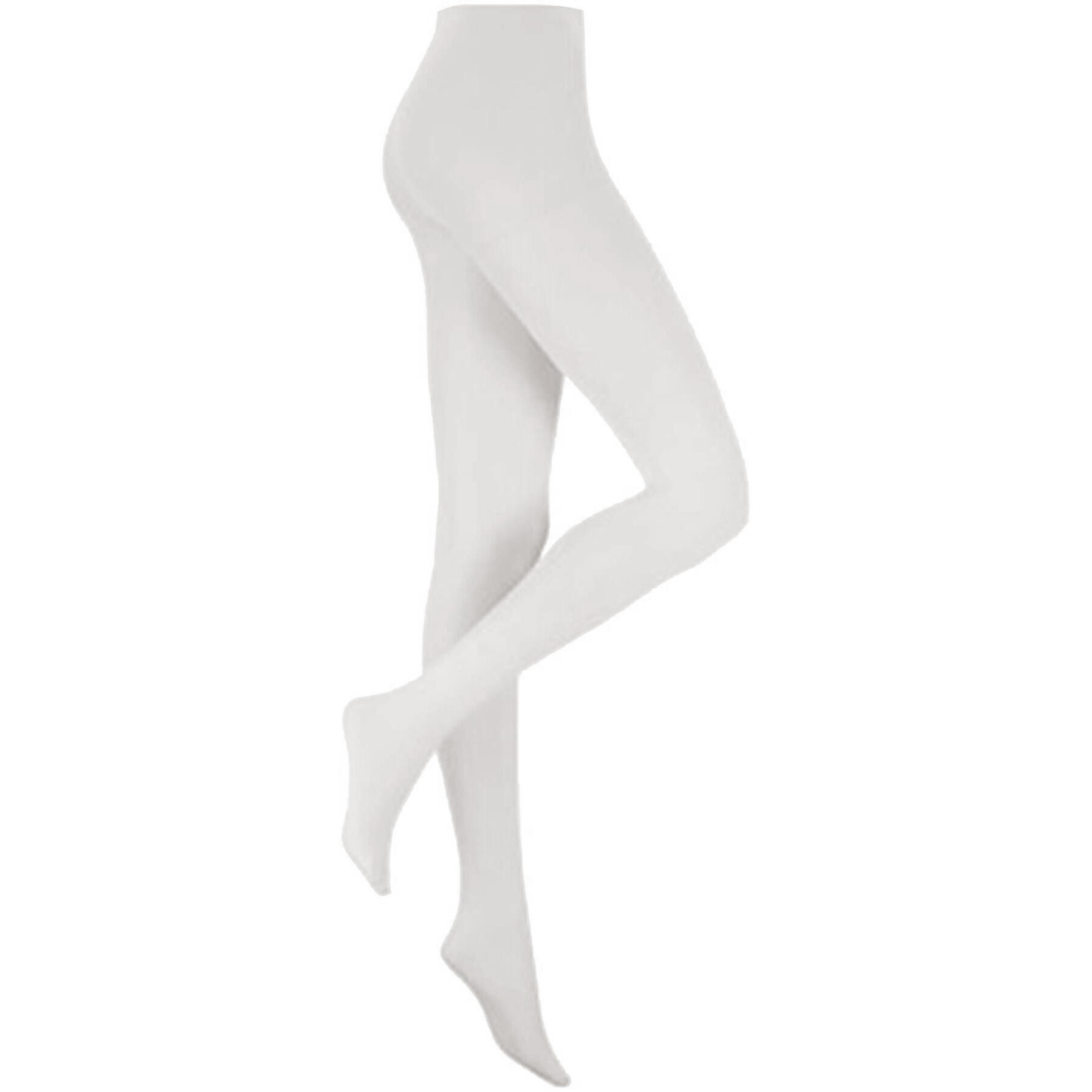 SILKY Womens/Ladies Dance Ballet Tights Full Foot (1 Pair) (White)