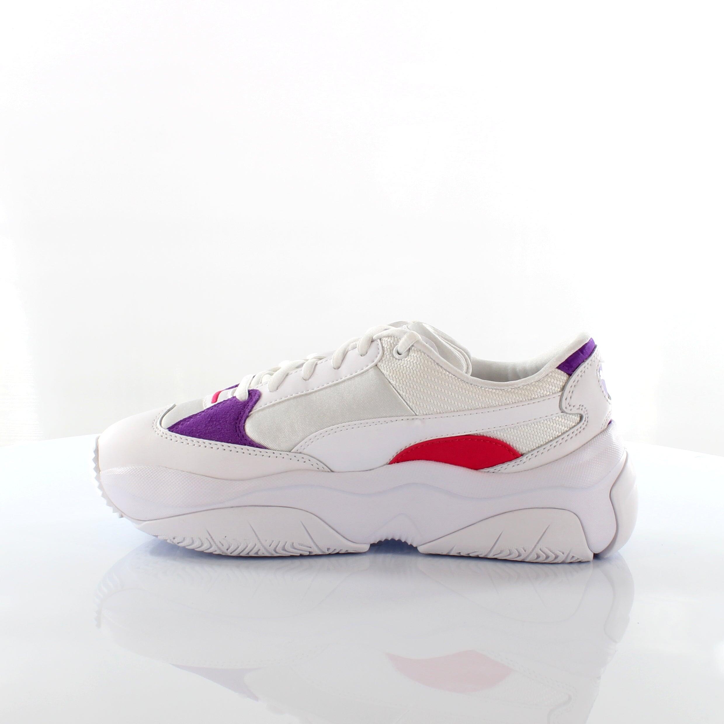 Puma Storm.Y Womens White/Purple Trainers | Decathlon