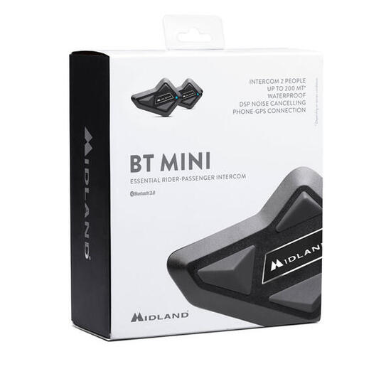 MIDLAND BT Mini Twin C1410.01 – Interfono Moto Bluetooth doppio Nero