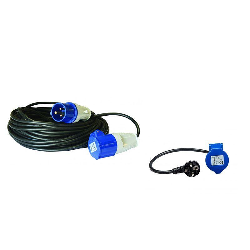 Antares - Pack Antarion Rallonge Électrique 25m P17 + Adaptateur Femelle 0,50cm - Adaptateur Prise - Taille Unique - Decathlon