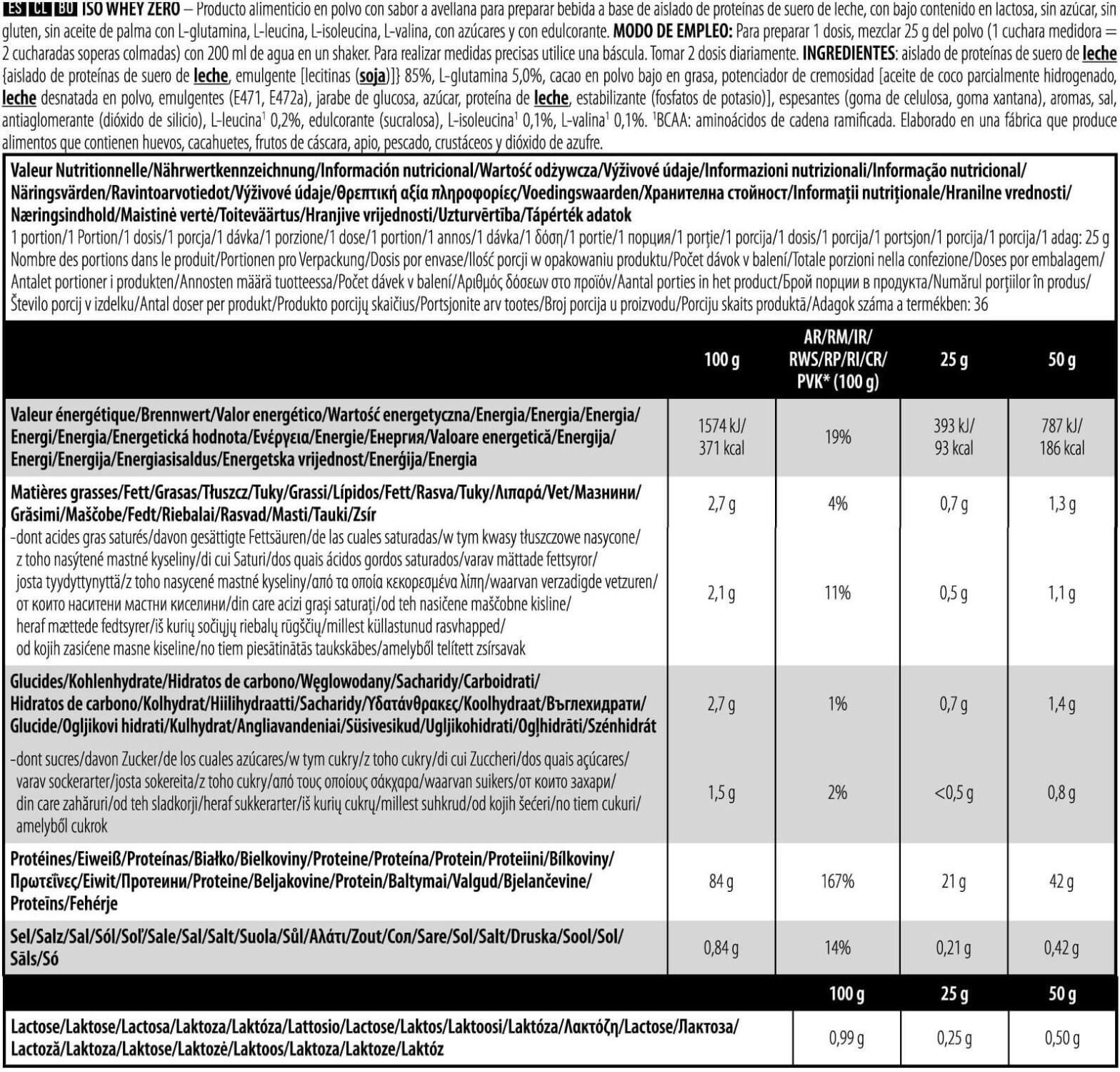 Wei-isolaat - Iso Whey Zero (908g) - Vanille 5/5