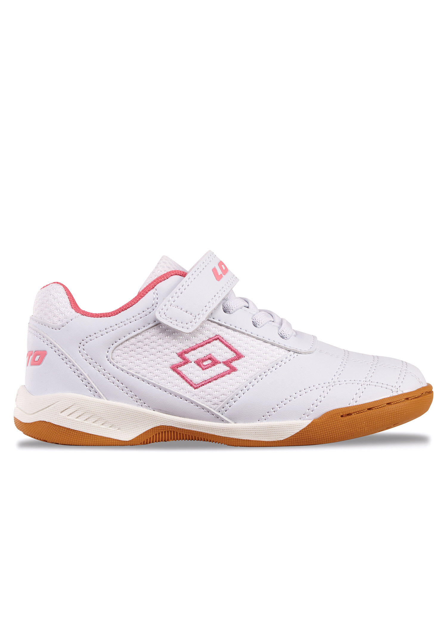Lotto Schuhe WHIZZER K Kinder Low Top Sneaker 2600120K Weiss/Pink 1/7