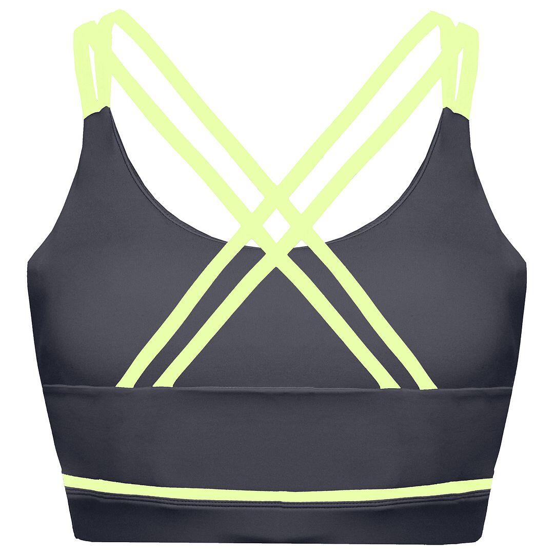 BoxRaw Valerie Womens Charcoal Sports Bra 1/2
