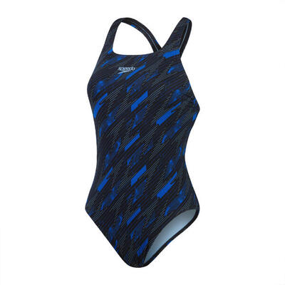 Tweedehands - dames zwempak uit 1 stuk speedo hyper boom allover medalist